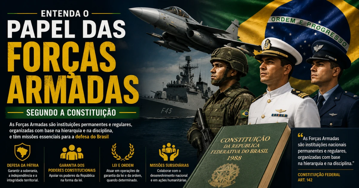 Entenda o papel das Forças Armadas segundo a Constituição
